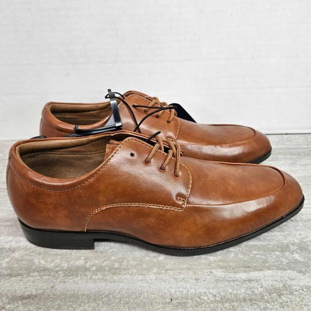 George Mens Dress Shoes Lace Up‎ Oxford Classic Comfort Formal Shoes Brown 7.5